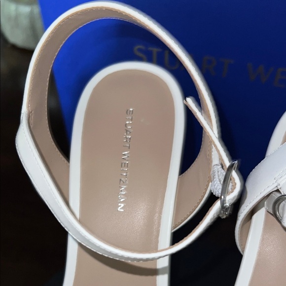 Stuart Weitzman White Platform Sandals - Picture 8 of 9